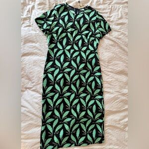 DvF Crewneck Dress in Mason Black, Size 14